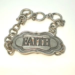 Vintage Silverplate Faith Bracelet Ssd Melissa Lowery Jewelry Vintage Bracelet